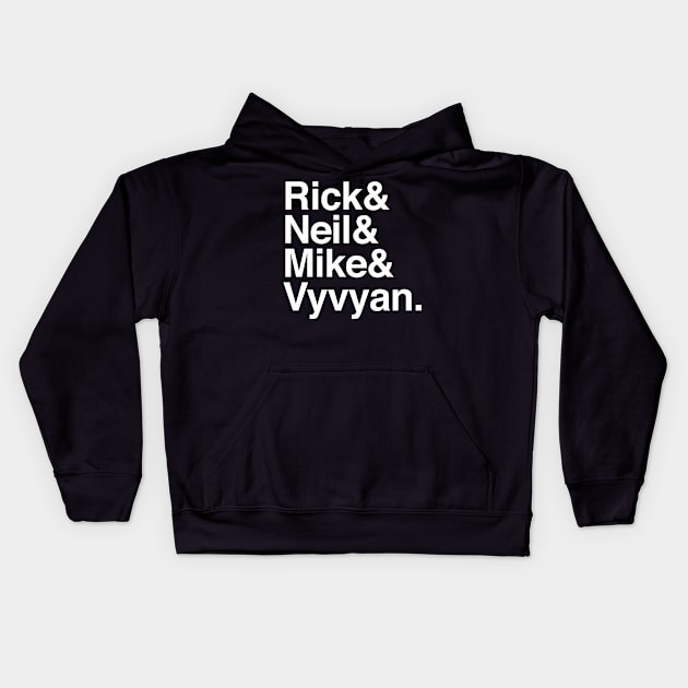 The Young Ones Names List Fanart Design Kids Hoodie by DankFutura